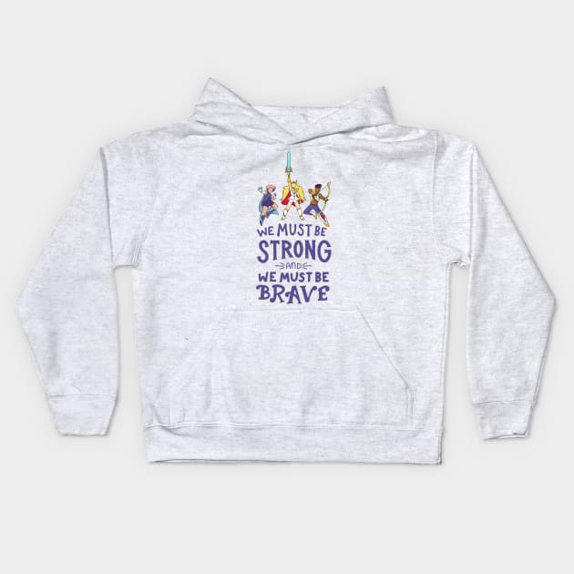 She Ra Strong and Brave Kids Hoodie by KitCronk